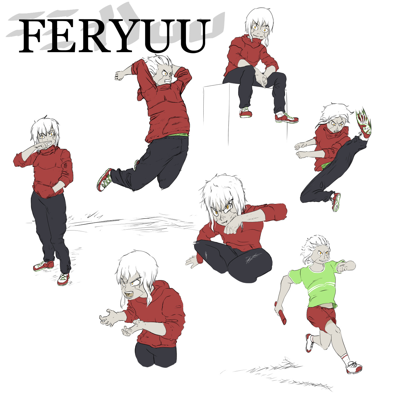 Feryuu in several poses